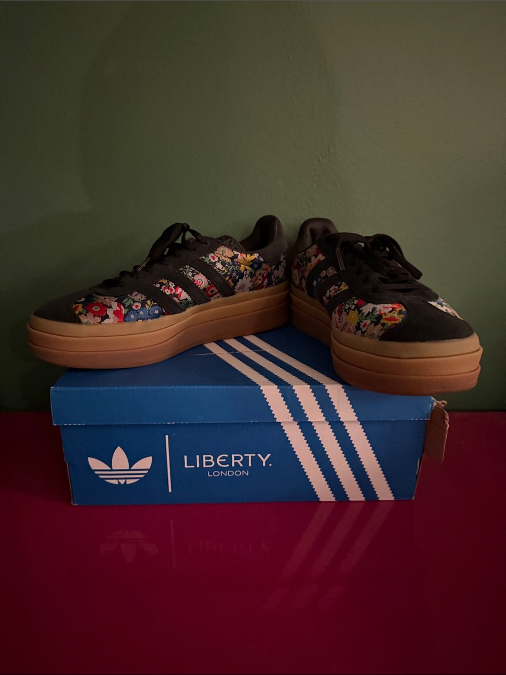 adidas x Tillery London Black Multicolor Floral with stacked Gum Sole